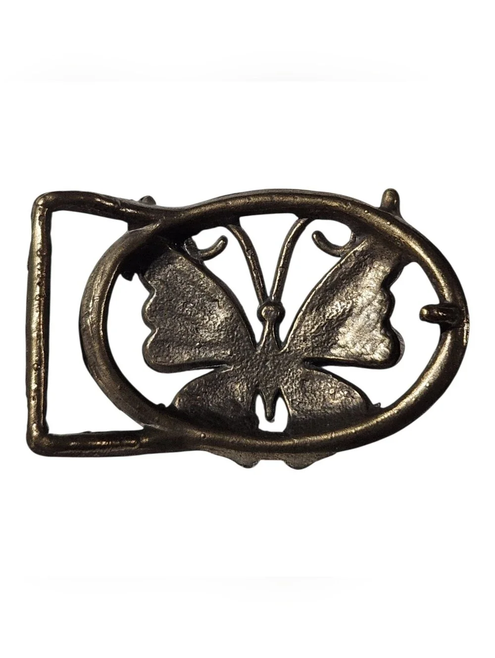 Beautiful Vintage Bronze Butterfly Belt Buckle